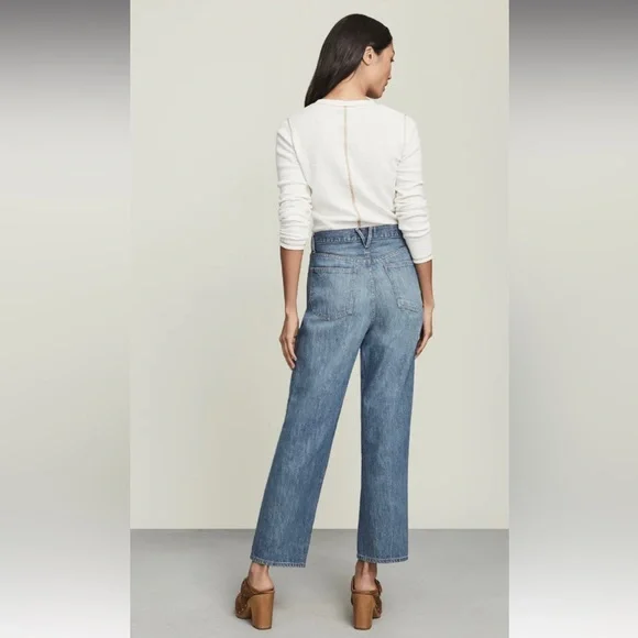 Veronica Beard Blake High Rise Straight Jeans - Picture 3 of 7
